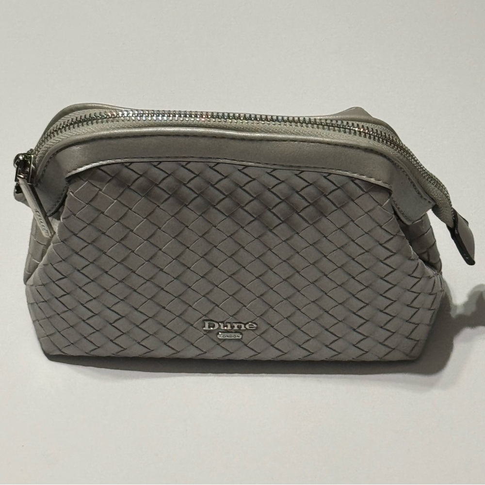 DUNE LONDON Gray Zippered Make up Bag